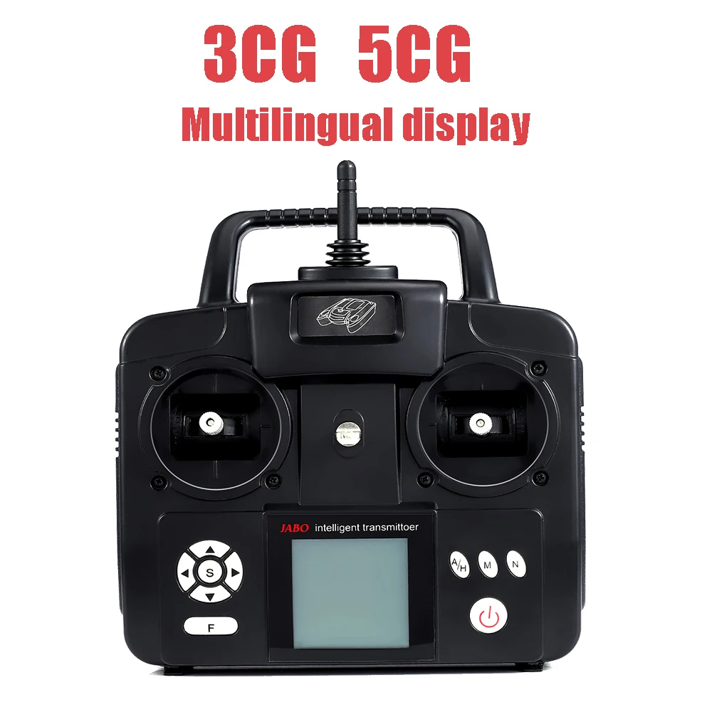 JABO Barco de cebo teledirigido con pantalla LCD y control remoto