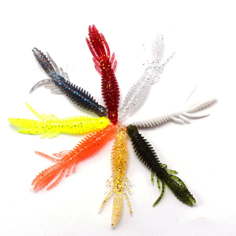 Bazooka-señuelo de pesca suave de 75mm, cebo de silicona para gambas, lucios, Wobbler, Twintail, Minnow, Jigging, Swimbait, gusano, carpa - imagen 3