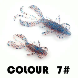 TPR flotante Craw 60mm/2,2g 6 uds 95mm/6g 4 Uds señuelo suave Señuelos de Pesca camarones langosta señuelo de plástico suave Señuelos de Pesca