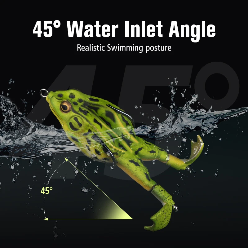 Señuelo de pesca de rana Topwater, doble hélice, cebo suave de silicona, Wobbler Artificial articulado, superficie de agua dulce, Swimbait - imagen 4