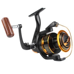 Carrete de pesca giratorio de agua dulce, 9 + 1BB, relación de transmisión 5,1: 1, acero inoxidable, CNC, carrete de aluminio, trucha suave, salmón