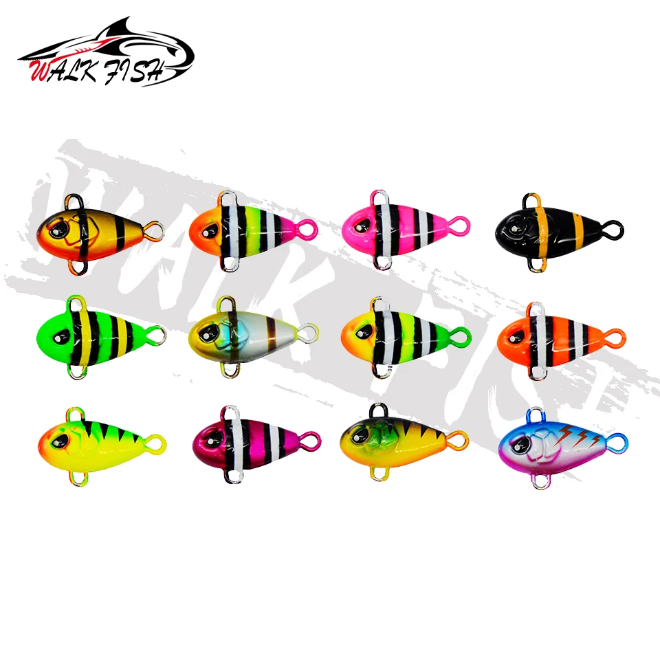 WALK FISH Tail Spinning 58mm 14g equilibrio giratorio plantilla de Metal VIB vibración cebo Spinner cuchara nuevo aparejos de pesca señuelo que se hunde - imagen 5