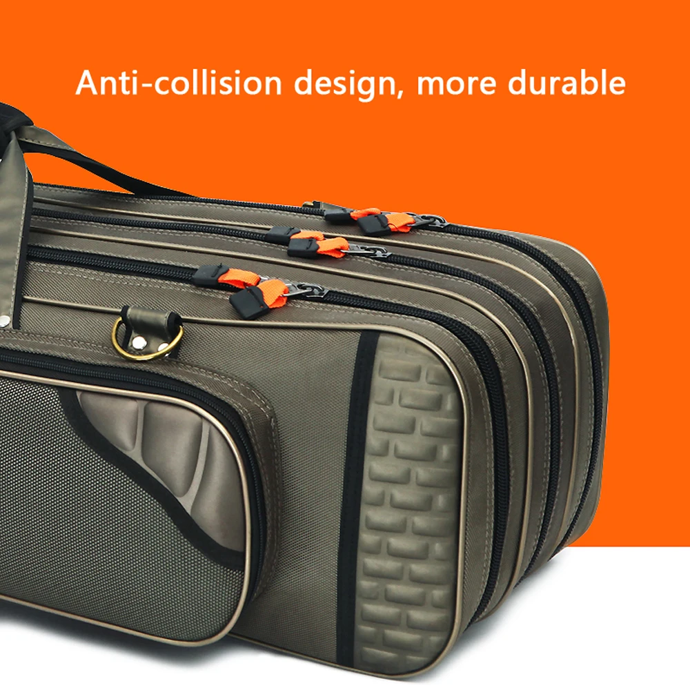 Bolsa de aparejos de caña de pescar de 2/3/4 capas, no plegable, 80/100/120/130CM, carrete de pescado multifuncional, herramientas de línea de señuelo, estuche de almacenamiento, equipo - imagen 3