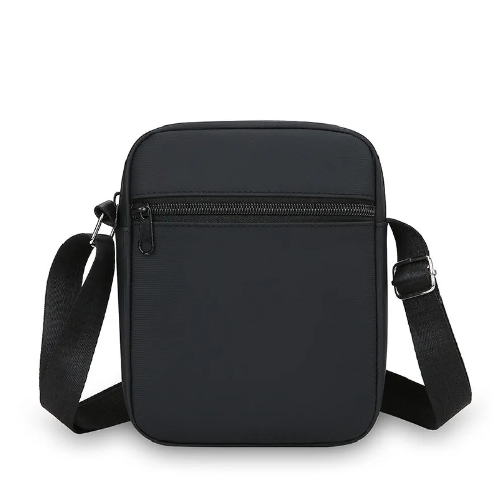 Bolso de hombro de PU a la moda, bolso cruzado impermeable negro, bolso ajustable para teléfono móvil con múltiples compartimentos para hombres