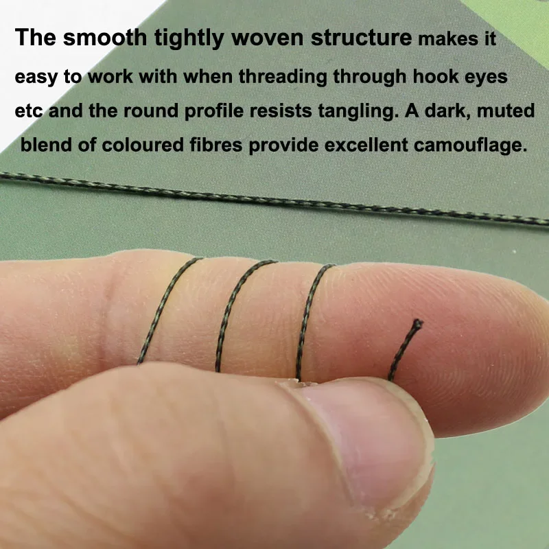 Línea de pesca de carpa trenzada suave de 50m para aparejo de pelo, anzuelo recubierto, aparejos de pesca con alimentador grueso de carpa expertos - imagen 3