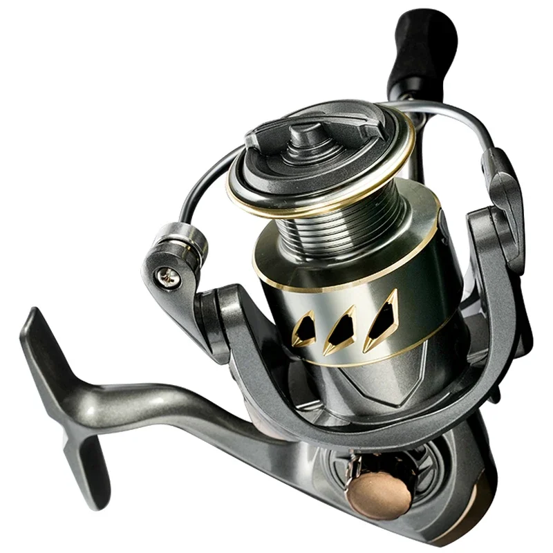 Carretes de pesca giratorios LONGLIN2000-7000, carrete profundo, soporte de carrete de juego ligero, rueda de trucha, relación de velocidad 5,2: 1, suave, duradero, ultraligero - imagen 5