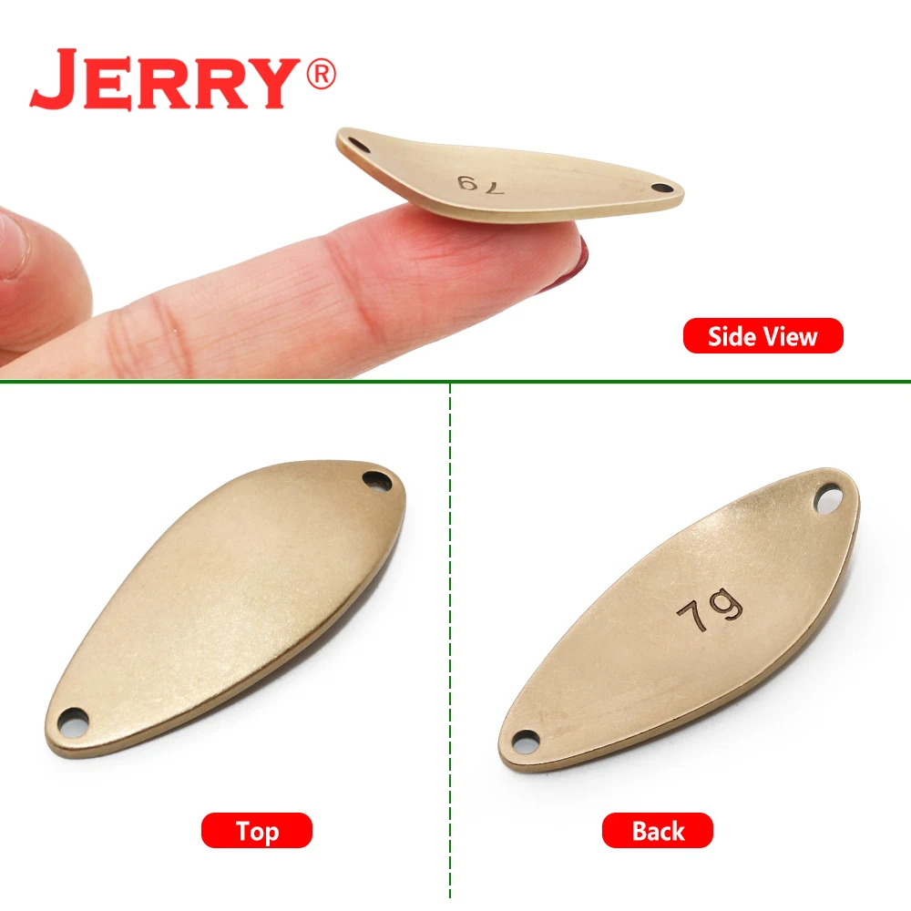 Jerry Capricornio 3,5g 7g Micro cucharas señuelo de Pesca cobre sin pintar área en blanco cucharas de trucha Arealure Pesca parpadeantes DIY cuchara P - imagen 2
