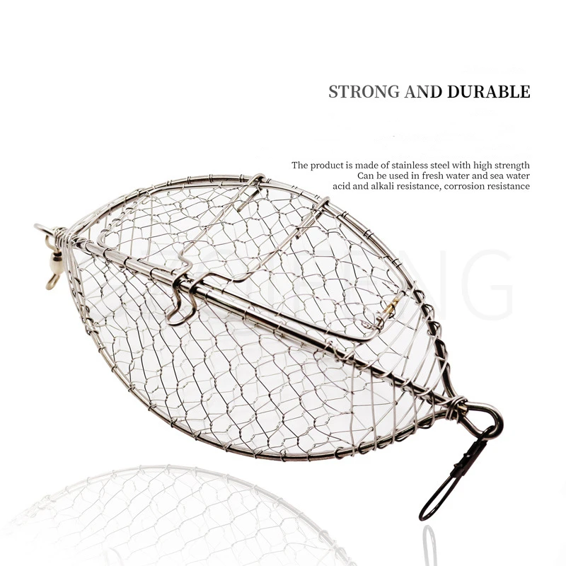 Jaula de cebo de acero inoxidable ZYZ, malla de cuatro esquinas, alimentador de cebo para pesca en agua salada, jaula de cebo, accesorios de aparejos de anzuelo Sabiki - imagen 4