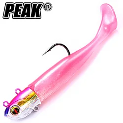 Señuelos de pesca PEAK Swimbait Señuelos de pesca Jigged Head cebos blandos pesca de lubina Wobbler Señuelos