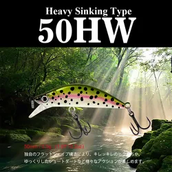 COUNTBASS Trucha Minnow 50mm 5,5g (1,97 ''0,2 oz) Señuelos de pesca hundidos Wobbler de plástico perca Leurre aparejos de pescador