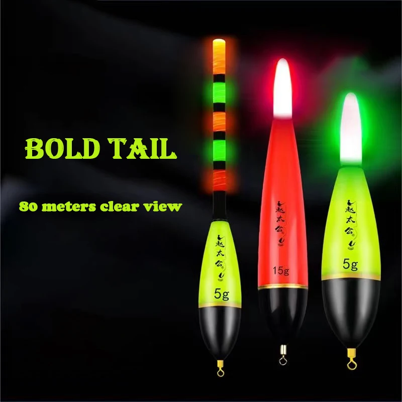 Flotadores luminosos de pesca rocosa electrónica, 5 mallas + batería 425, carpa grande, luz roja/verde, equipo de pesca de alta sensibilidad, novedad de 2022 - imagen 2