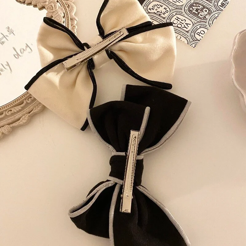 1 Uds. Pinza para el pelo con lazo para mujer, horquilla de Cachemira de imitación, pasadores de cola de caballo para cabeza superior, accesorios para el cabello con lazos elegantes - imagen 5