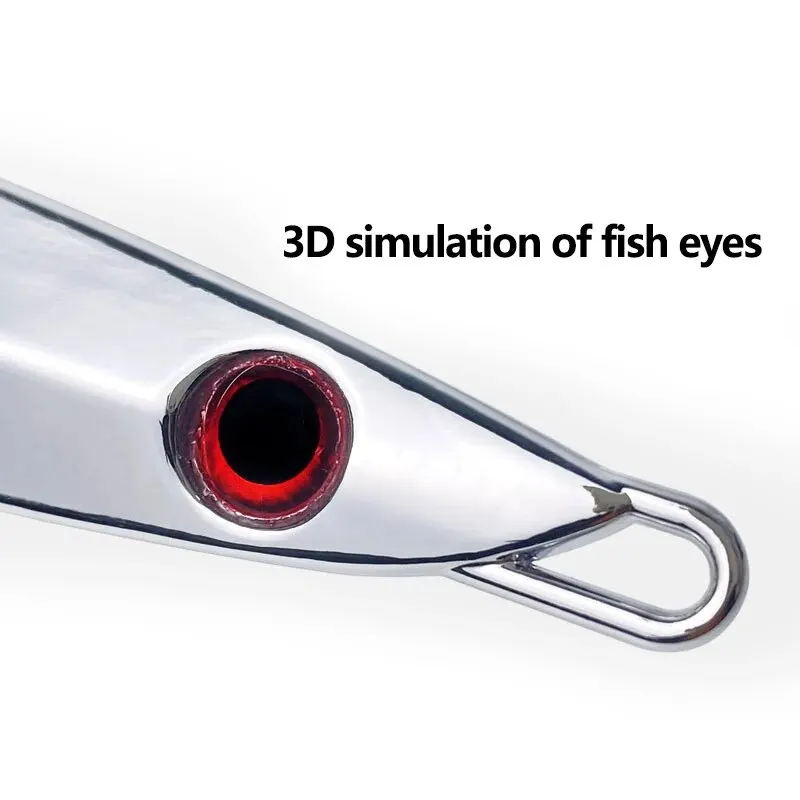 BURLE-señuelo de pesca Jigging de Metal de aleación de Zinc de alta calidad, ojos 3D, cebo de pesca de peces, plantilla de plomo, señuelo de pesca exquisito - imagen 4