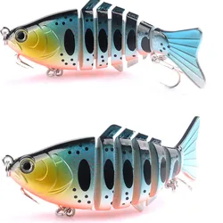 Señuelo de Pesca Lua, Señuelo Articulado, Señuelo Multi-Siete, Señuelo Duro, Imitación de Cebo, Cebo Artificial, Equipo de Pesca, Minnow Multisección Realista