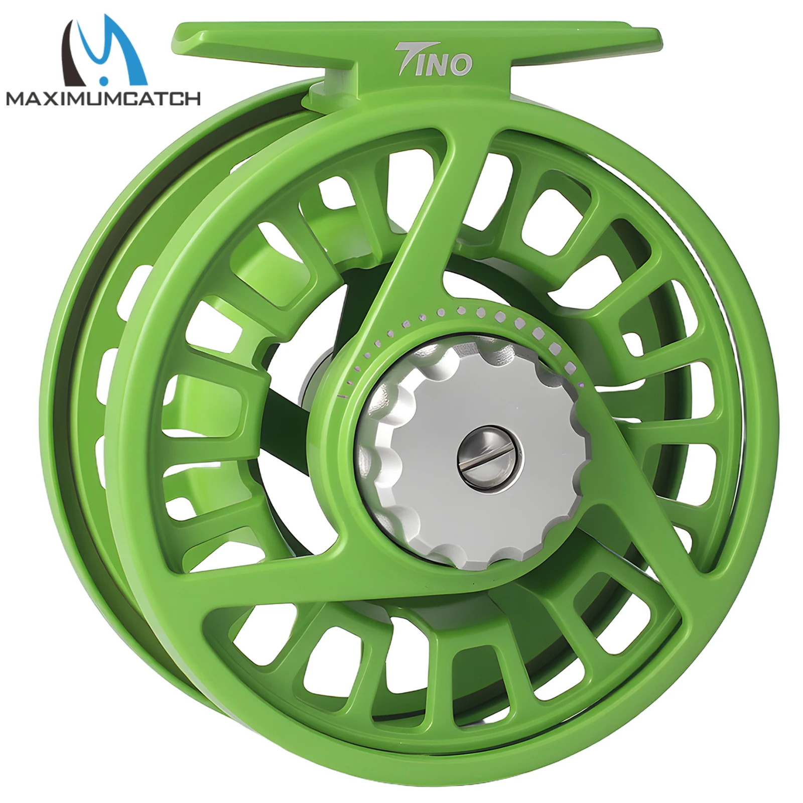 Carrete de pesca con mosca de aluminio fundido a presión Maximumcatch TINO 3-8WT negro, mano derecha izquierda recuperar carrete de mosca de árbol grande para agua dulce - imagen 4