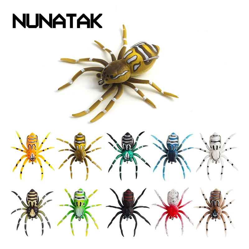 NUNATAK-señuelo suave de goma de silicona para pato, señuelo de araña 3G/6G, cebos de cabeza de serpiente, señuelo flotante de agua superior, cebos de pesca de Lucio