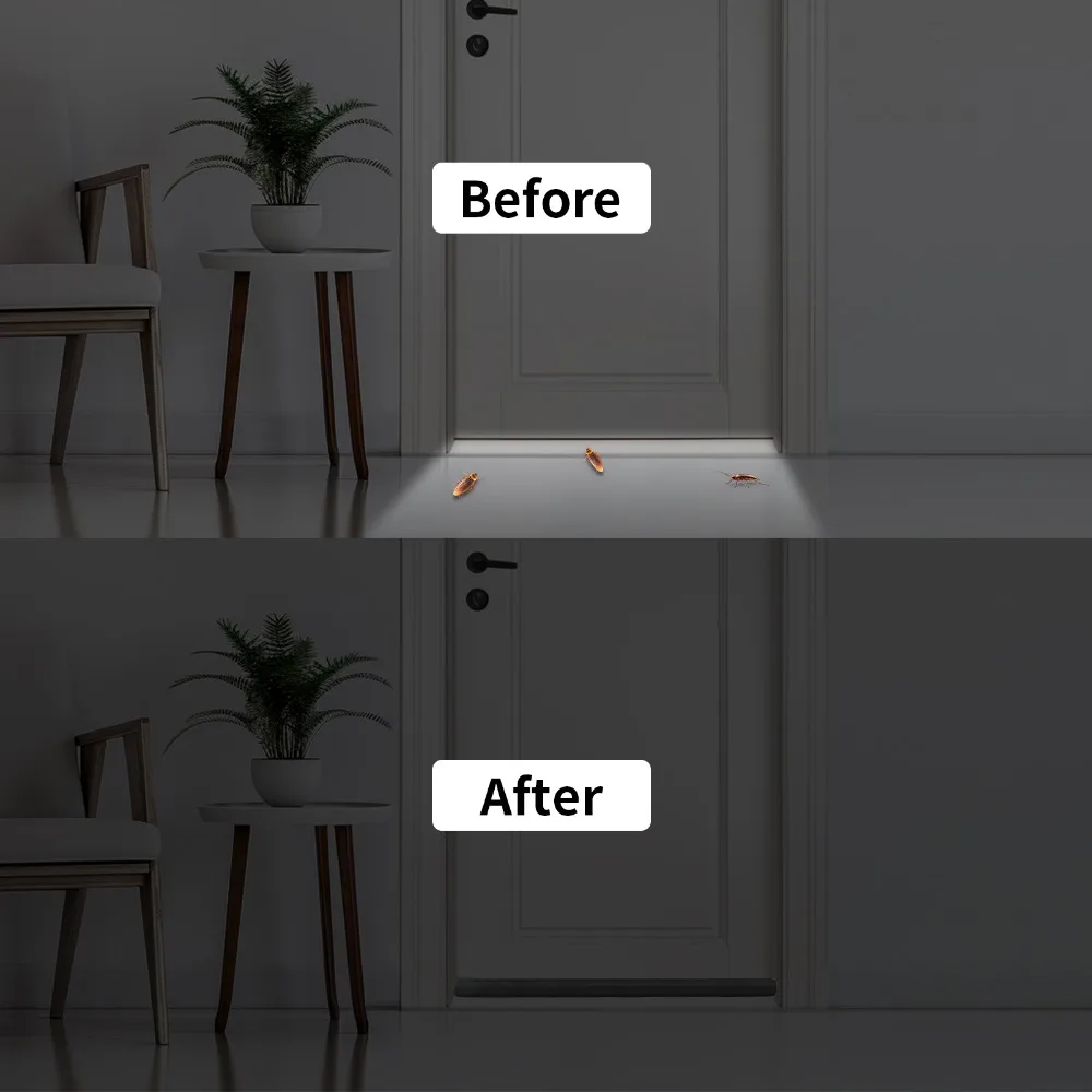 Tope de tira de sellado inferior de puerta Flexible de 36 pulgadas, junta insonorizada, burlete, Protector de tiro de ventana, Protector bloqueador de polvo y viento - imagen 5