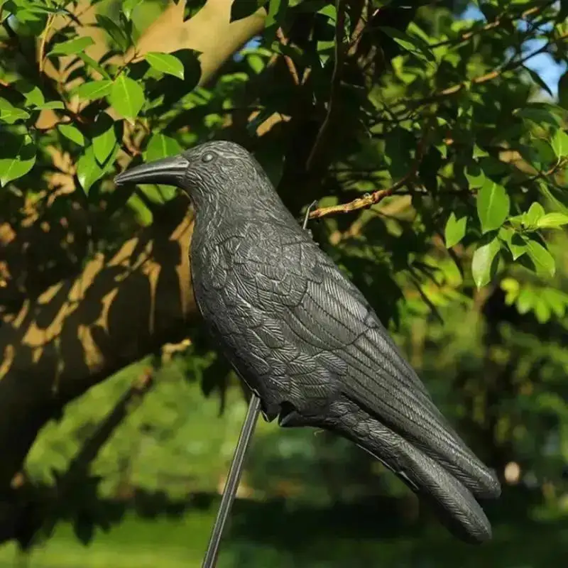 Cuervo decorativo para jardín – Estatua terrorífica exterior - imagen 4