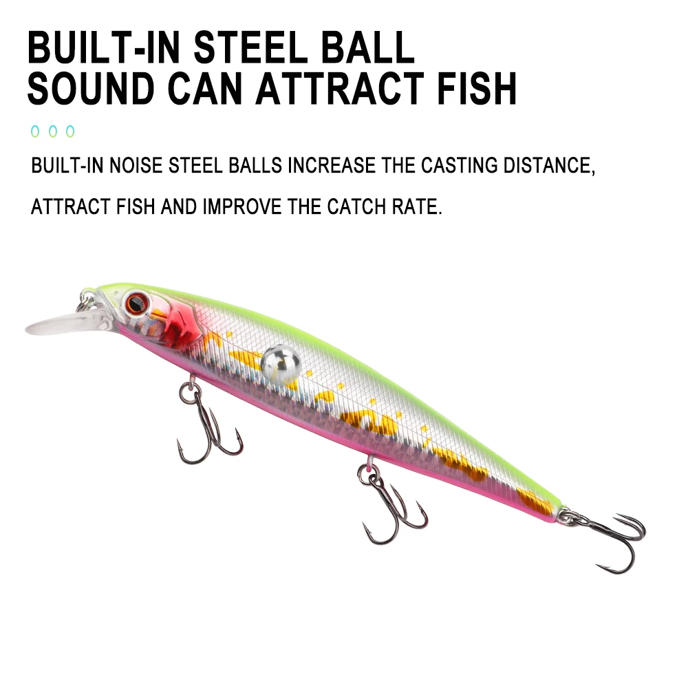 Señuelo de pesca 16g 13cm Flotante Trolling Minnow Wobblers Cebo duro artificial Crankbait de agua salada para lubina Jerkbait - imagen 3