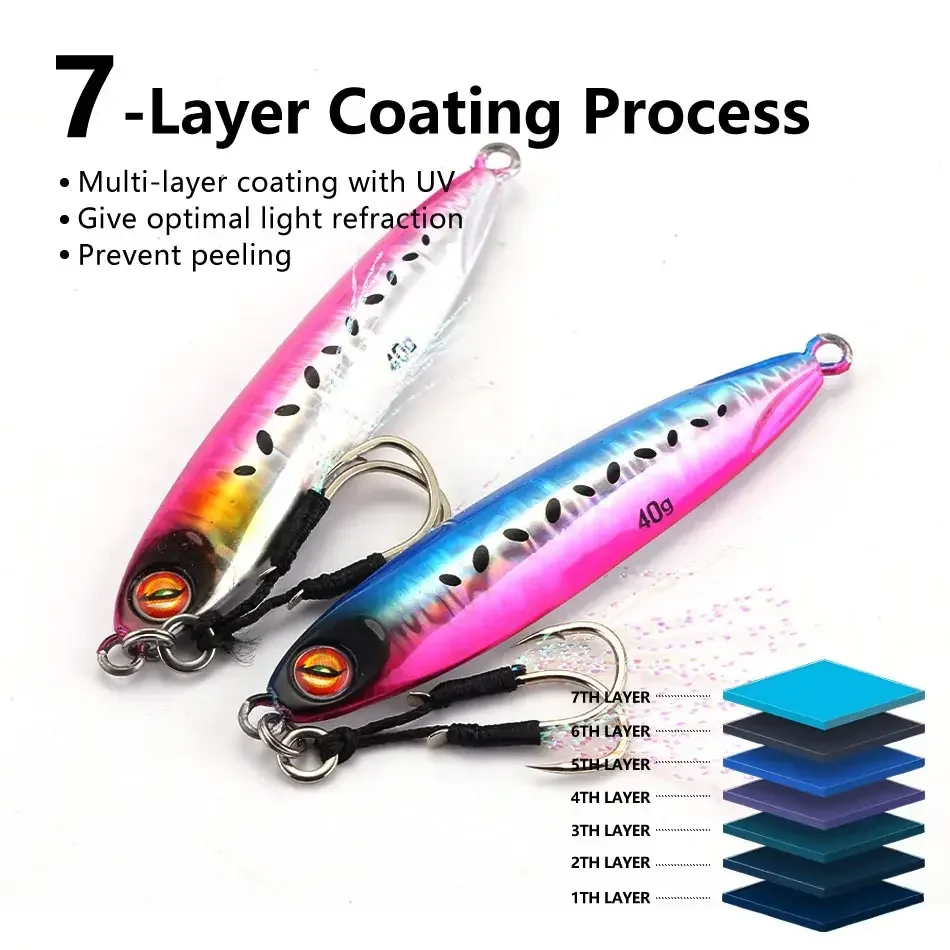 MOOKZZ-señuelo de pesca Jigging Speed Jinging, 20G, 40g, 60g, para barco de aguas profundas - imagen 4