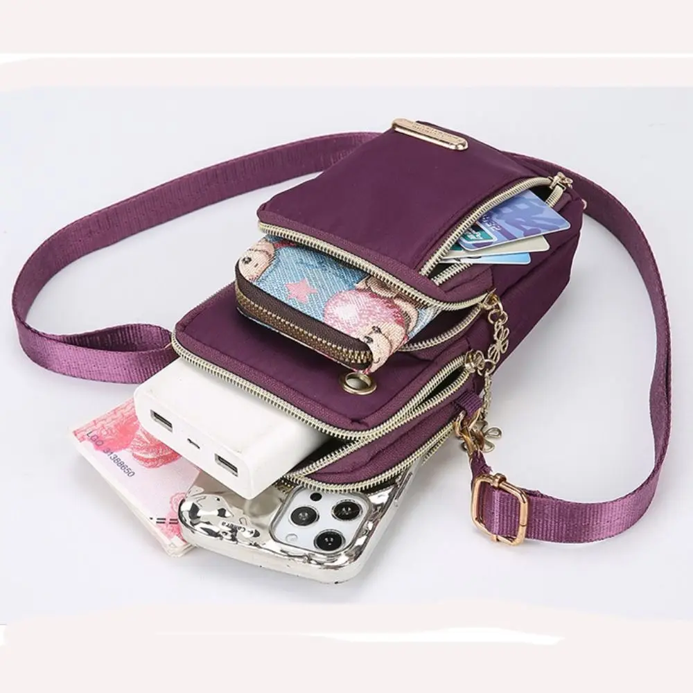 Mini bolso Oxford portátil para teléfono, bandolera de viaje impermeable multicapa, bolso con cremallera, bolsas para brazo deportivo - imagen 4