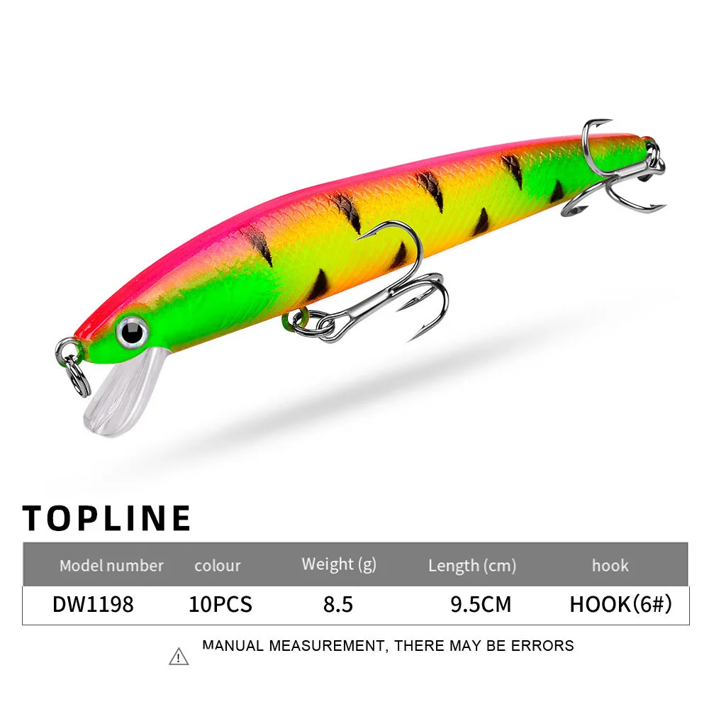 Señuelo de Pesca de pececillo con lápiz Topwater clásico de 9,5 cm, 8,5g, acción oscilante, cebo duro Artificial, Mini Señuelos de Pesca para carpa, aparejos de Pesca - imagen 5