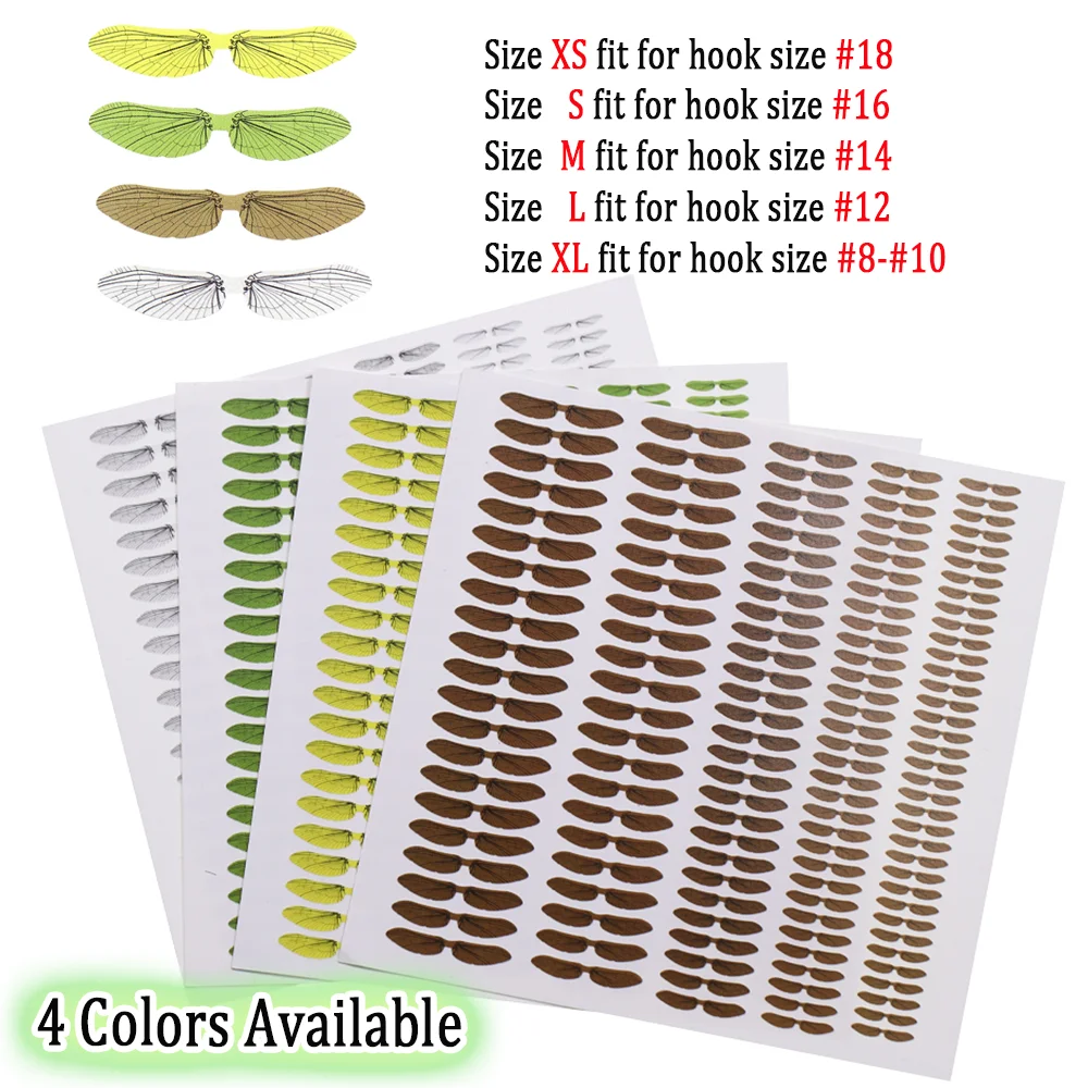 Wifreo, 2 hojas, ala de insecto realista, alas precortadas para atar moscas, alas de mosca, materiales para atar moscas para señuelo de pesca de trucha, mosca seca - imagen 4