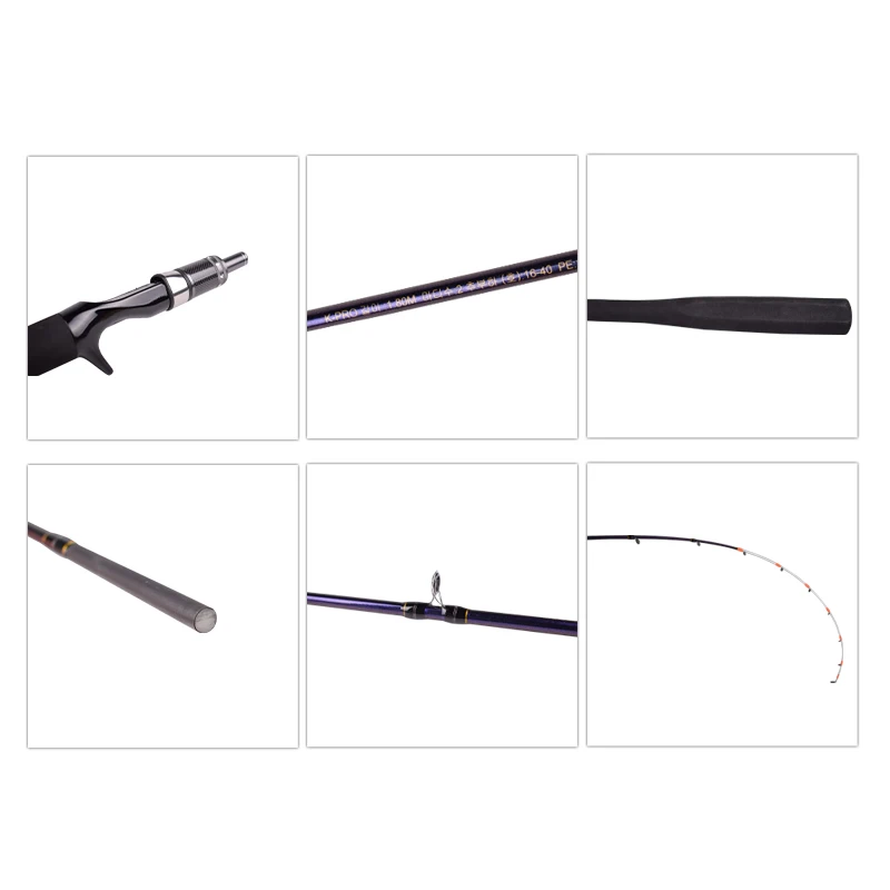 Mavllos Hermit MH caña de pescar de pulpo de punta sólida 1,7 M señuelo 60-150g caña de Jigging de agua salada, pesca de calamar sepia caña de fundición - imagen 3