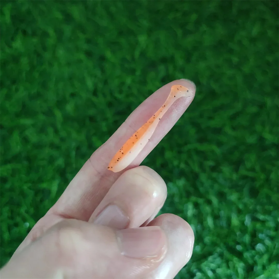 400 Uds 35mm Ajing señuelo de Pesca en roca suave cola en T Swimbait Wobblers Drop Shot Mini Shad océano lubina Pesca en roca - imagen 4