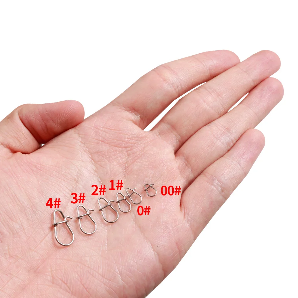 Pin de pesca de piezas, señuelo de calabaza de acero inoxidable 100, Conector de seguridad, accesorios mejorados, 304 - imagen 4