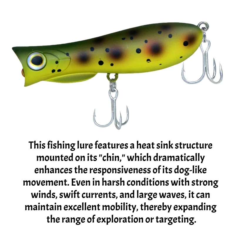 8 Uds 6,5 cm/7,5 cm Señuelos de Pesca Topwater Popper cebo duro Wobblers artificiales aparejos de pesca de plástico - imagen 4