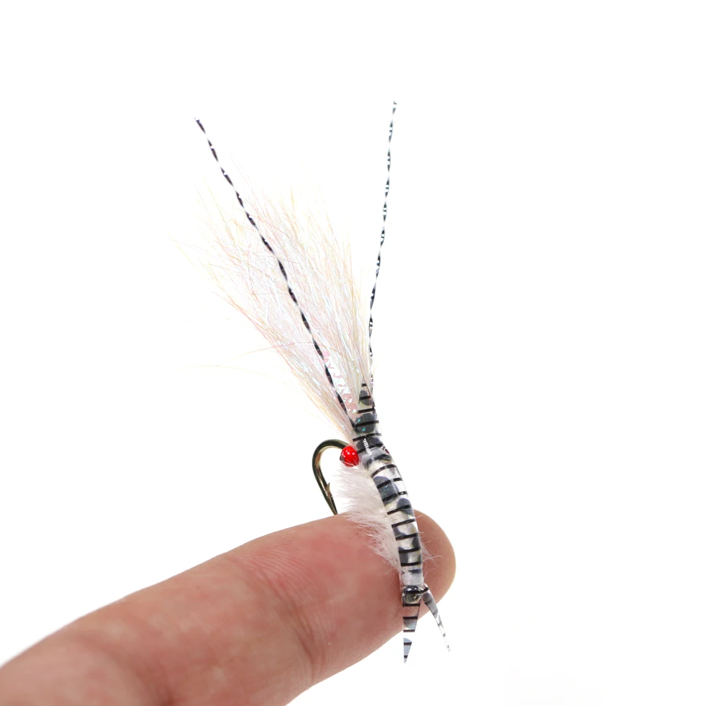 Wifreo-SEÑUELOS DE pesca de camarón, 4 piezas, #8 ~ #14 Scud, moscas de agua dulce y salada, Salmon Stripers, Bonefish, RedfishTrout - imagen 5