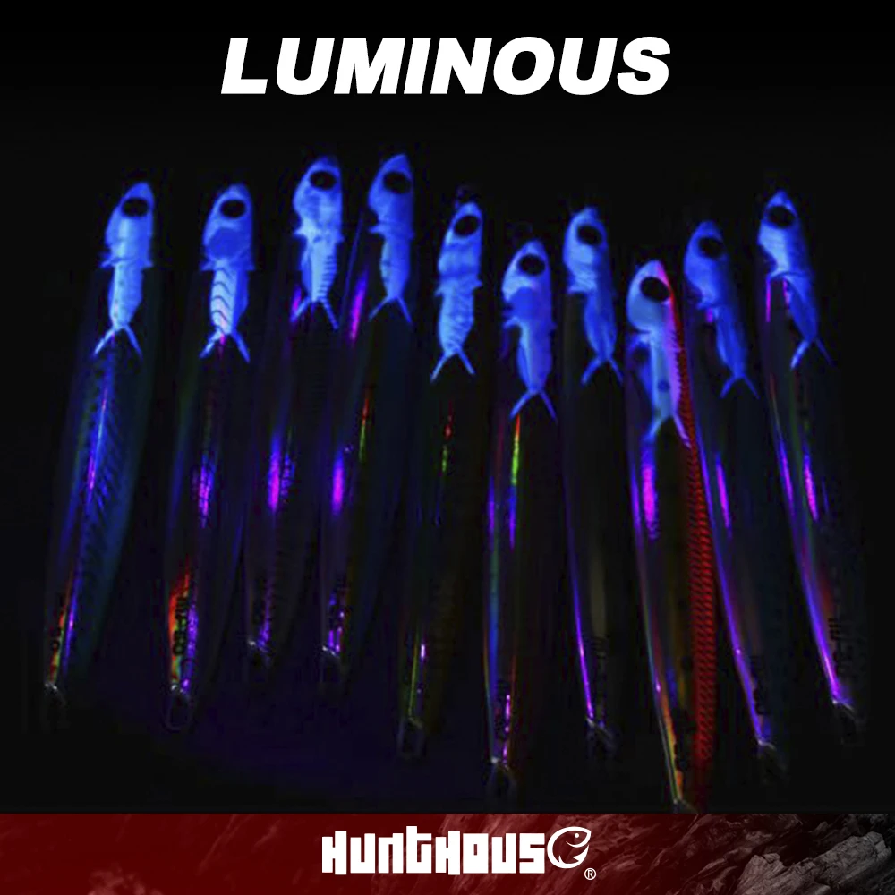 Hunthouse-señuelo de pesca con plantilla de Metal impreso en 3D, Jigging Trolling, 40g/60g/80g/100g/120g/150g/200g, caballa de agua salada que se hunde, Bluefish - imagen 5