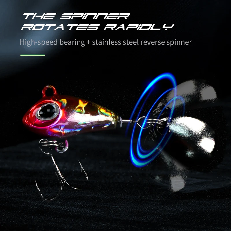 Kit de Spinner de pesca, 1 unidad, 5 uds., 10 Uds., juego de señuelo de Jigging de curricán para Lucio, accesorios de aparejos de manivela con caja, Kit de señuelos giratorios - imagen 2