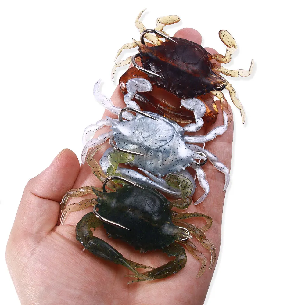 Señuelo cangrejo 3D vinilo – Cebo artificial para lucio agua salada - imagen 2