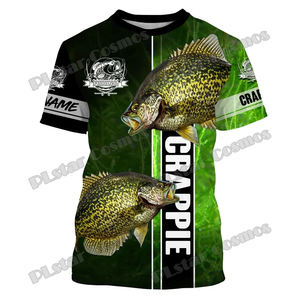 Camiseta pesca Crappie Fish Reaper hombre estampado 3D personalizada - imagen 2