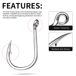 Anzuelos jigging agua salada resistencia gran calibre pesca vertical
