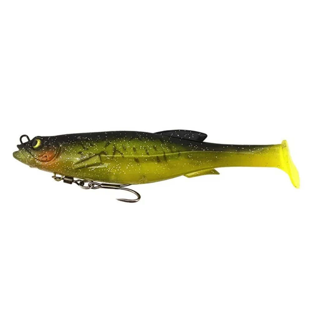 Con anzuelo de agua dulce salada, Señuelos de pesca blandos, ojos 3D, 9cm/9g, 12,5 cm/21g, Swimbait Artificial de silicona - imagen 4