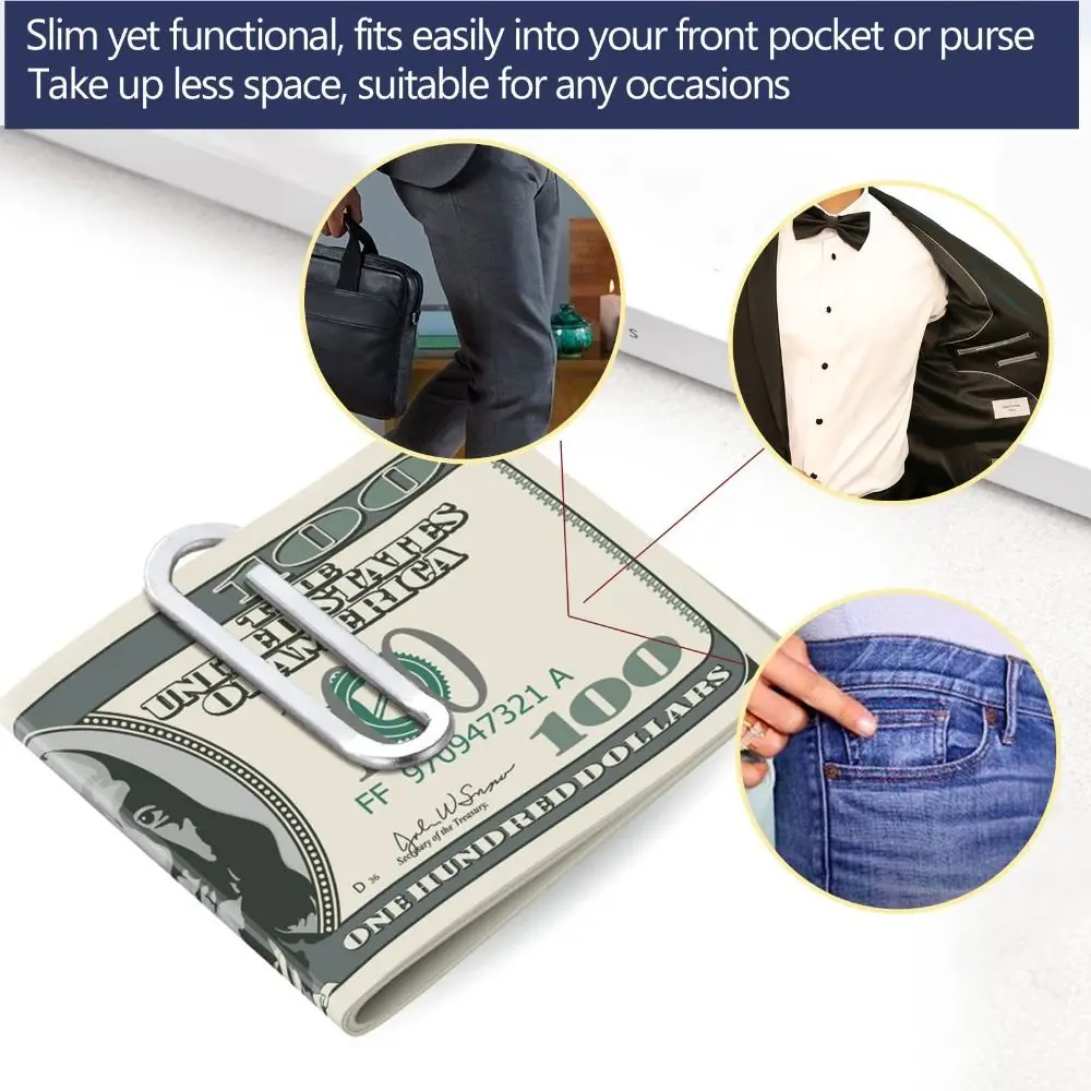 2025 nuevas pinzas para dinero creativas, carpeta de billetes minimalista ultrafina, billetera de bolsillo frontal de acero inoxidable, uso en festivales - imagen 4