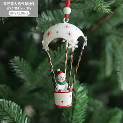 Colgante Navideño Paracaídas Globo Aerostático para Árbol