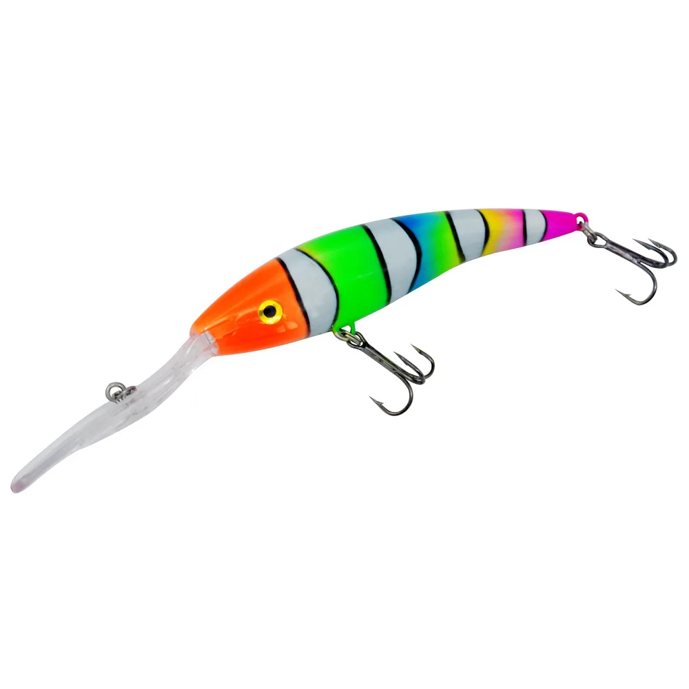 Señuelo de pesca de lengua larga, tabla de buceo, Minnow Zibra Stripe, 14g, 13,5 cm, señuelos artificiales de plástico, lote de 3 piezas en oferta - imagen 2