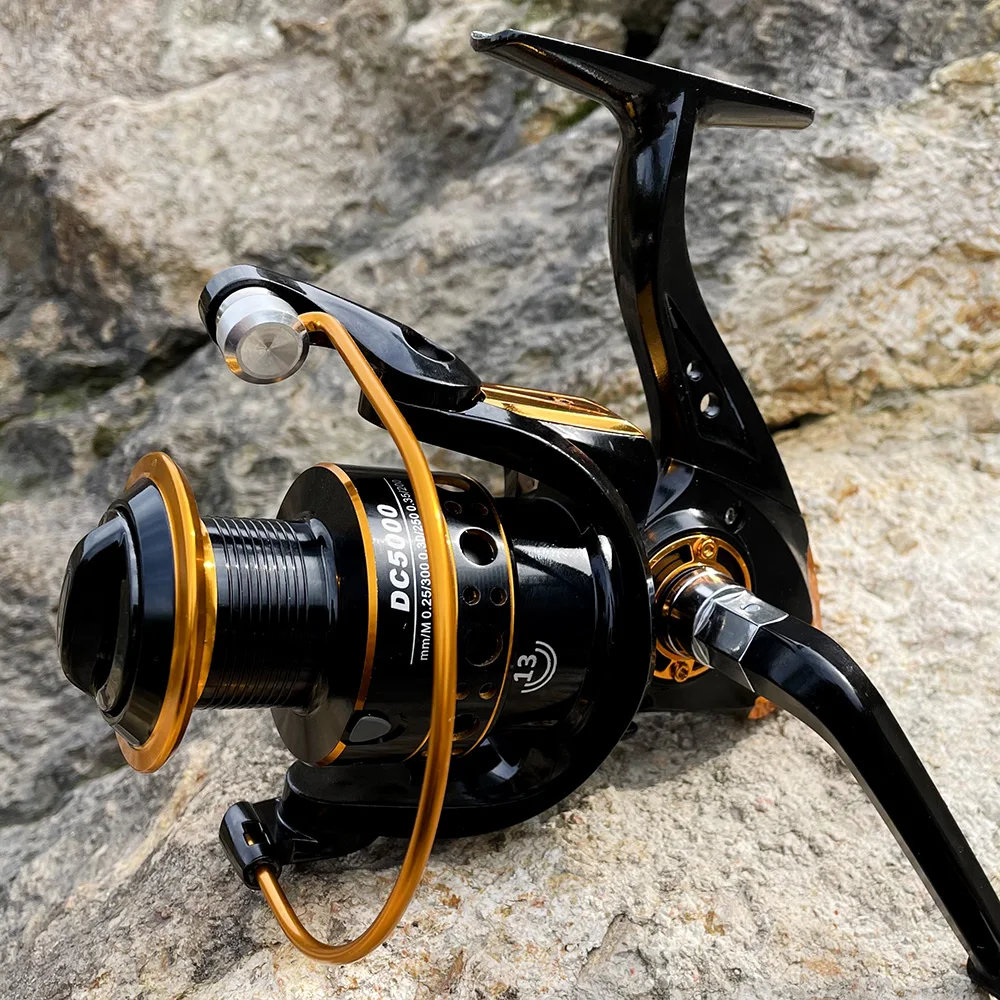 9000 10000 12000 relación de engranaje de carrete de pesca 4,0: 1 copa de línea de Metal brazos basculantes izquierdo y derecho intercambiables 12 + 1BB rodamientos de bolas - imagen 5