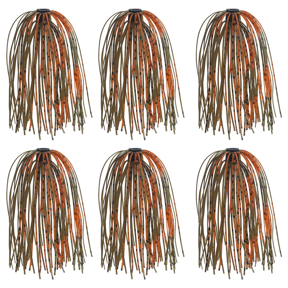 6 uds faldas de silicona señuelo de pesca cebo Artificial para Spinnerbait Buzzbait Bass trucha accesorios de señuelo de pesca - imagen 3