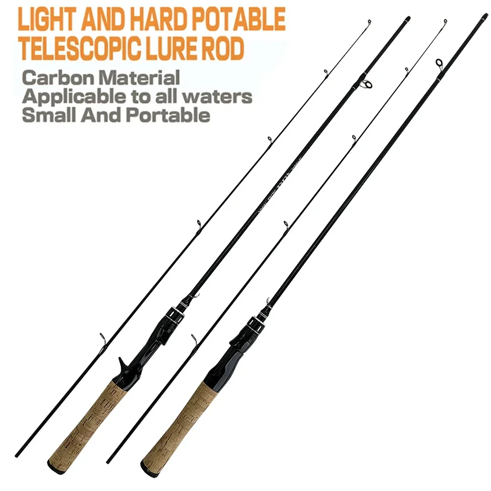 Spinnen/Gieten Hengel En Haspel Set 2G-8G Lokken Koolstofvezel Paal En Metalen Spoel Voor Zoetwater Vissen Max Slepen 8Kg - imagen 3