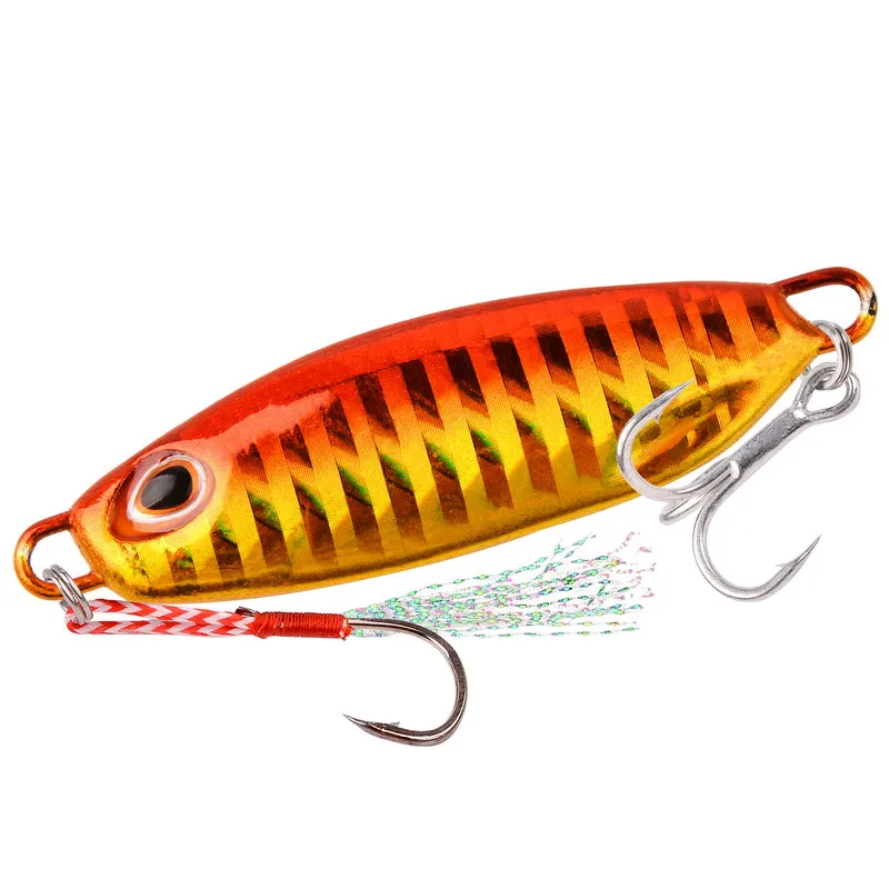 Jig lento de Metal, cuchara fundida, 15g- 40g, 50g, cebo Artificial, pesca en orilla, Jigging, plomo, raya de Metal, Señuelos de Pesca, plantillas, juego de señuelos de 17 piezas - imagen 5