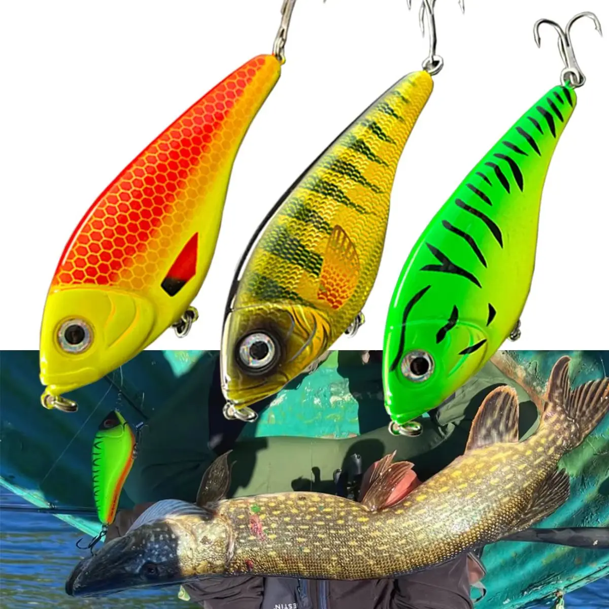 11,5 cm 36g Swim GLIDEBAIT señuelo de Pesca Jerkbait cebo Artificial duro de fundición larga para Lucio Artificial Wobbler Pesca Leurre perca - imagen 2