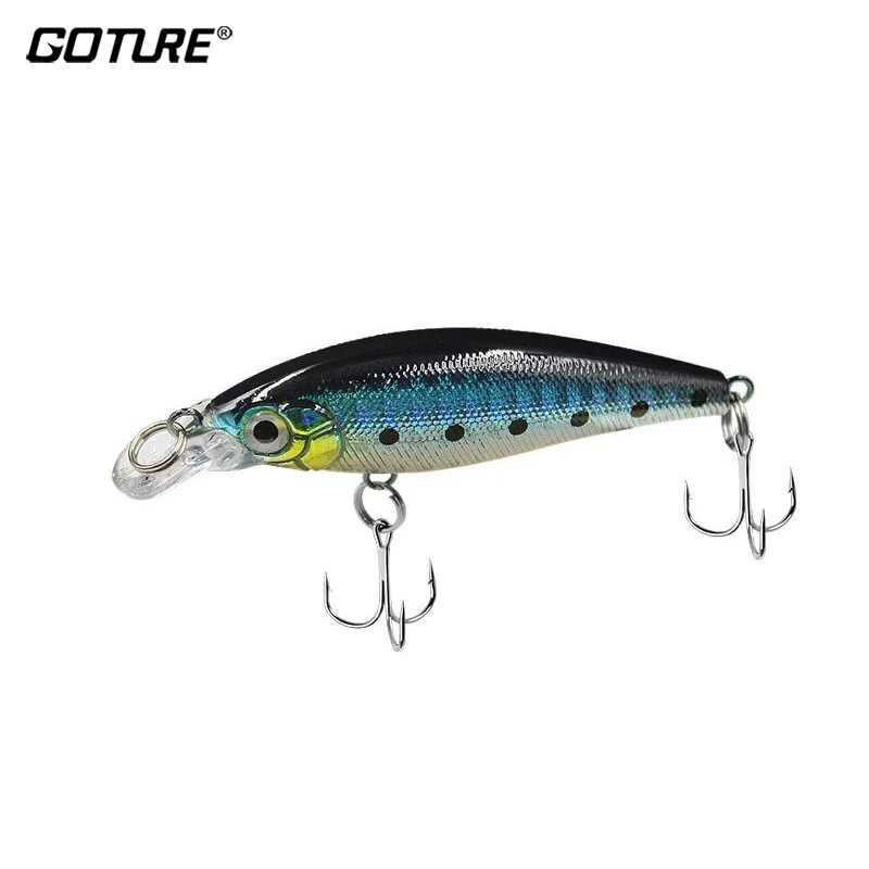 Goture Wobbler flotante Minnow – Crankbait cebo duro con anzuelos
