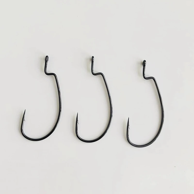 50 unids/lote anzuelos Texan anzuelos de pesca de gusano suave acero alto en carbono anzuelos súper cerradados señuelo BKK anzuelos Softjerk aparejos de pesca - imagen 5