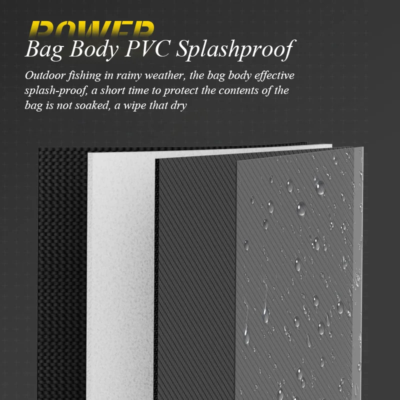 Estuche para caña de pescar de 130cm, bolsa grande para caña de pescar de almacenamiento con soporte, accesorios de pesca plegables resistentes al agua de PVC, bolsa de equipo - imagen 5