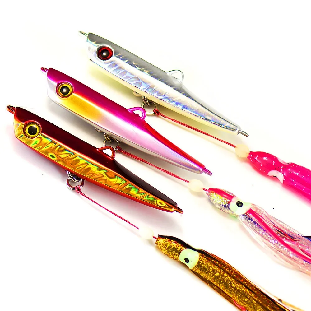 Countbass 3 uds 120g 4,3oz Japón Inchiku Jigs con anzuelo de asistencia de pulpo, Jigging de calamar, señuelo de pesca de pargo de barco inferior de agua salada - imagen 4
